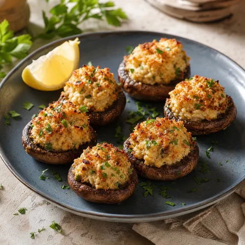 Crab-Stuffed Mushrooms — Seafood recipe