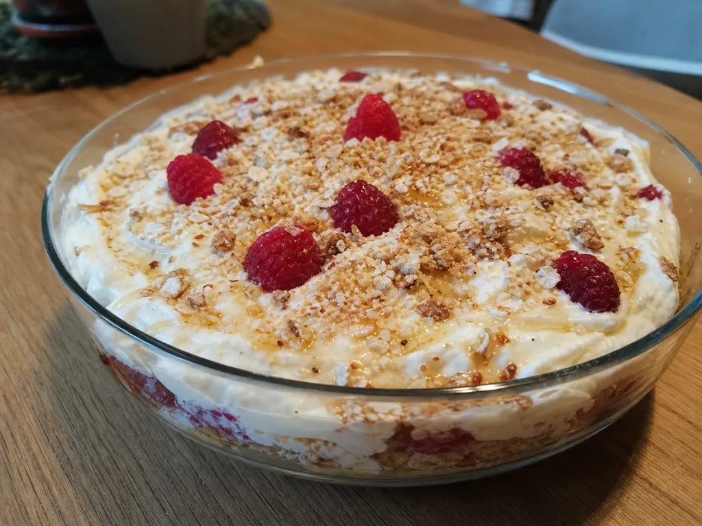 Cranachan — plated and served