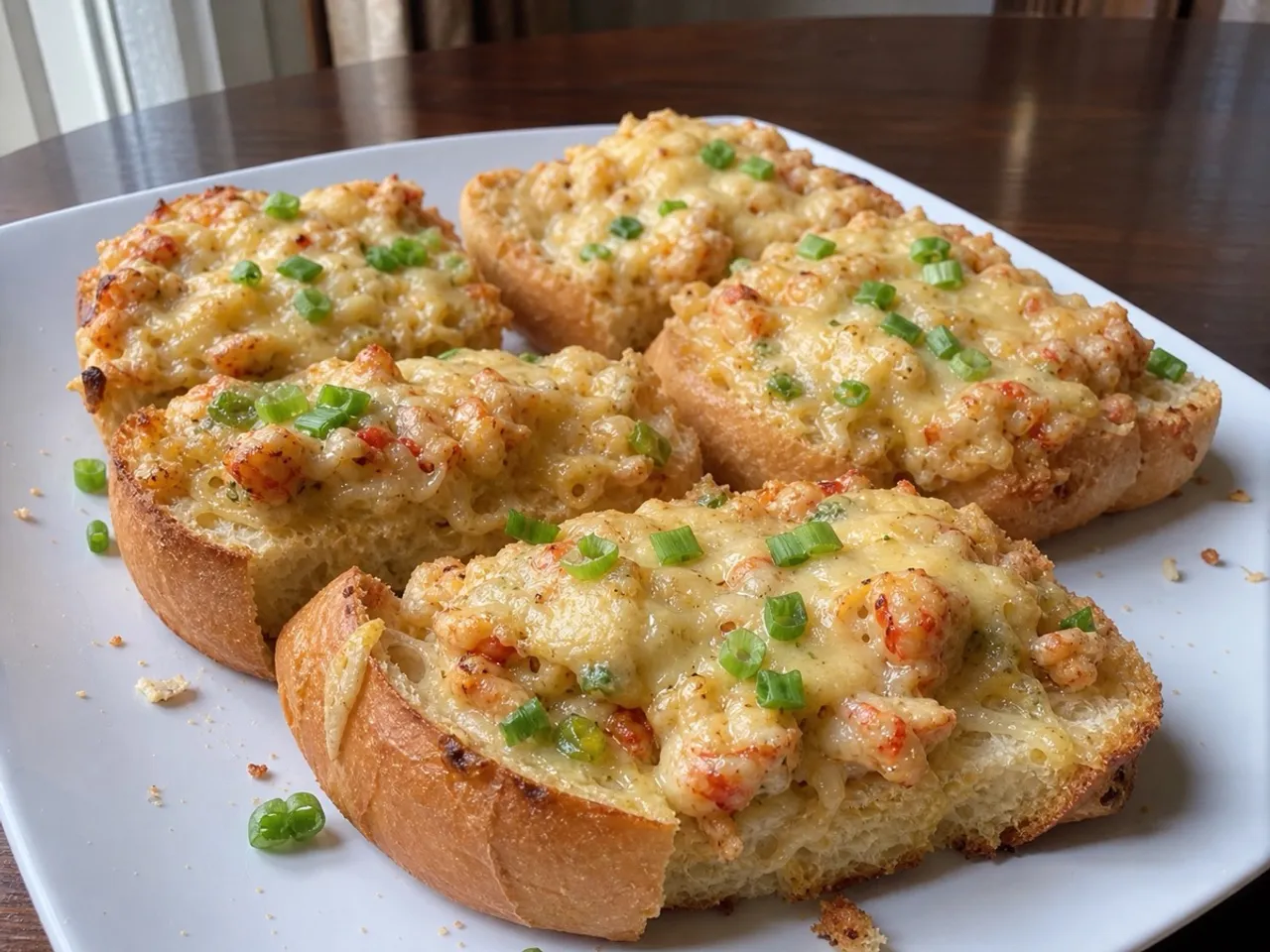 Crawfish Bread — served