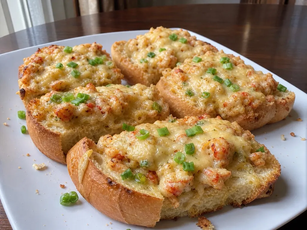 Crawfish Bread — plated and served