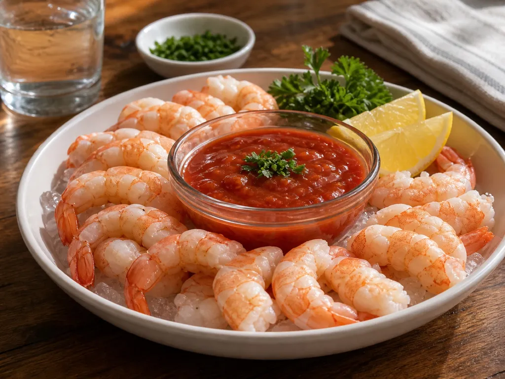 Crawfish or Shrimp Cocktail — plated and served