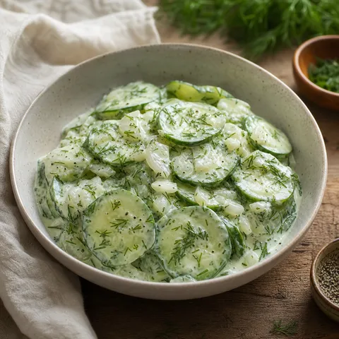 Creamed Cucumbers — Vegetables & Sides recipe