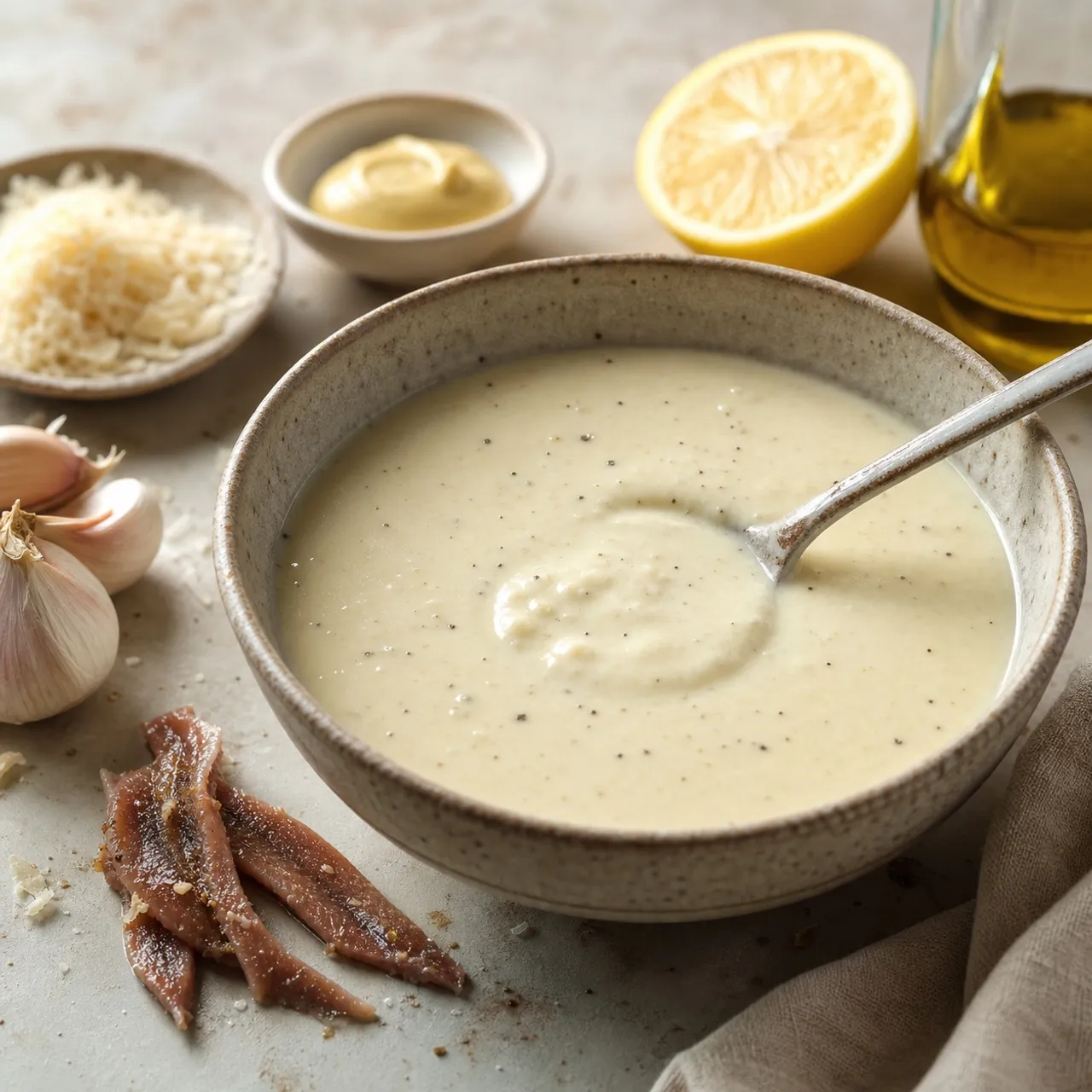 Creamy Caesar Dressing — Sauces & Dressings recipe
