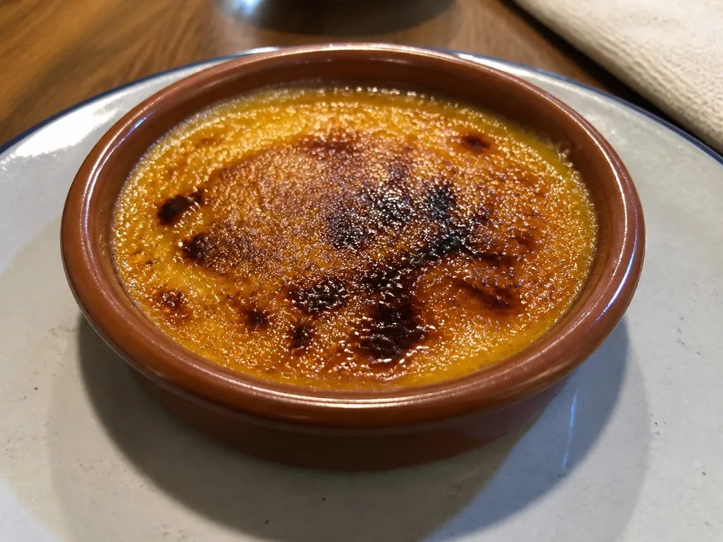 Crema Catalana — plated and served