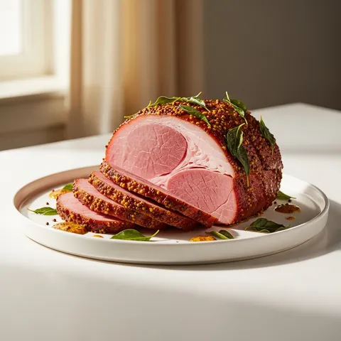 Creole Mustard Glazed Ham