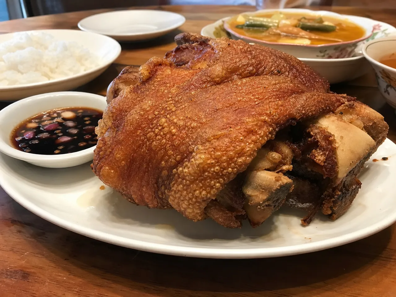Crispy Pata — served