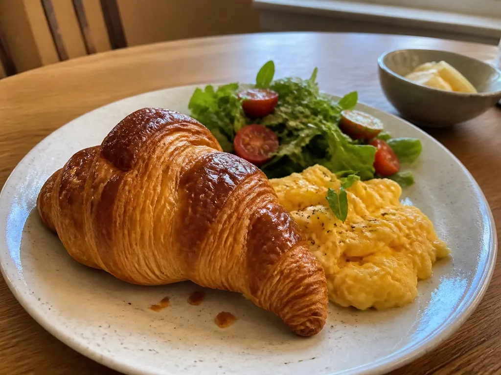 Croissant — plated and served