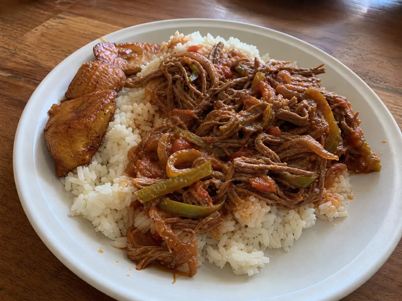 Cuban Ropa Vieja — served