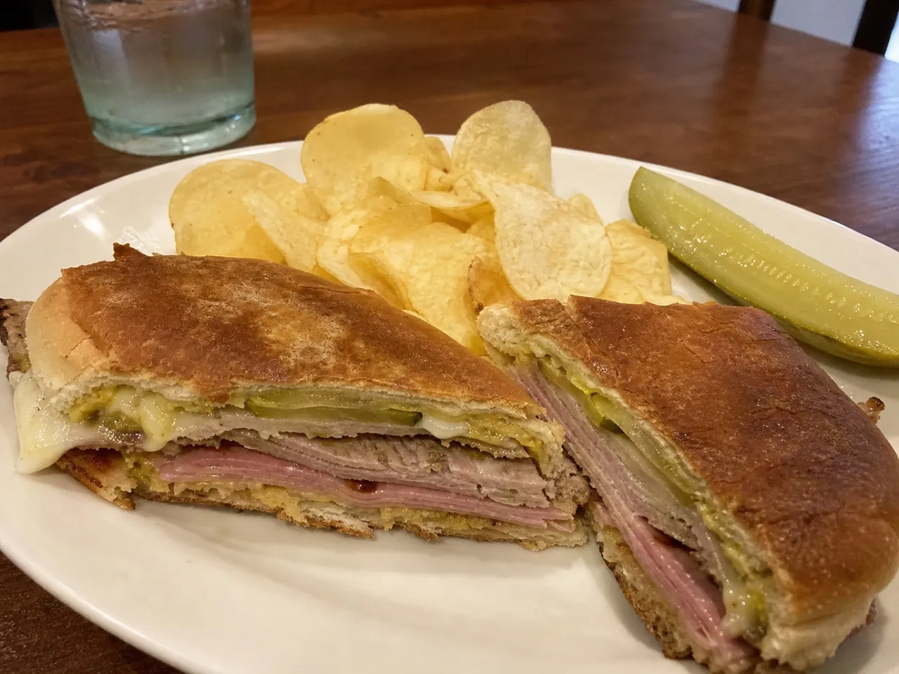 Cuban Sandwich — served