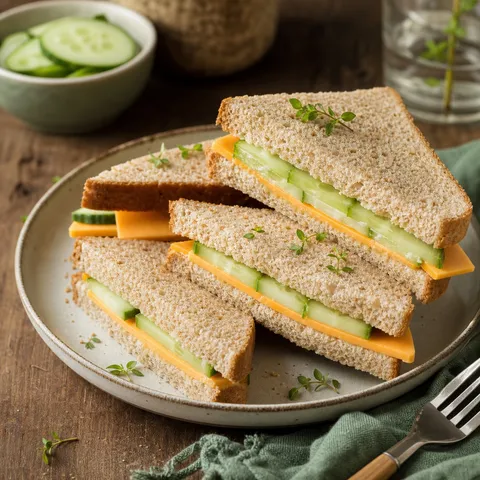 Cucumber and Cheddar Cheese Sandwiches — Lunch & Snacks recipe
