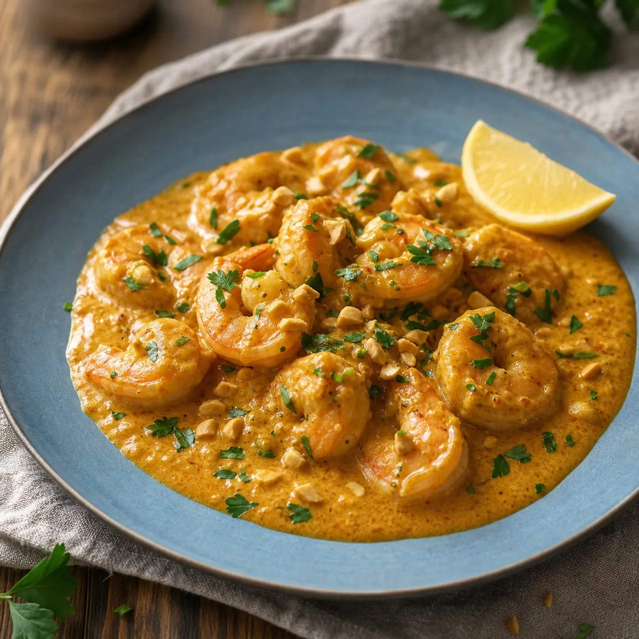 Curried Peanut Shrimp — Seafood recipe