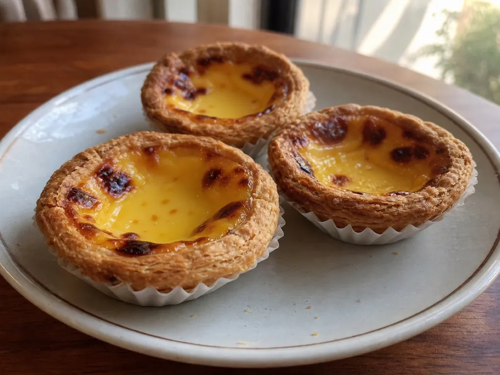 Dan Tat (Egg Tarts) — plated and served