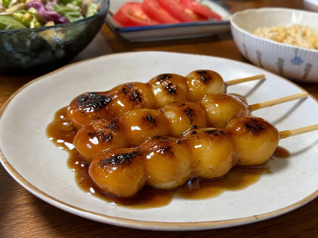 Dango — plated and served