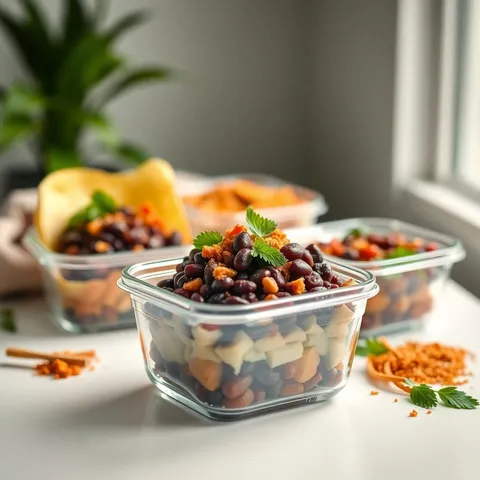 Deconstructed Black Bean Burrito Bowls