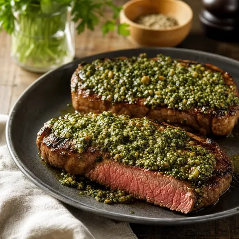 Dijon Pesto Steak — Meat & Pork recipe