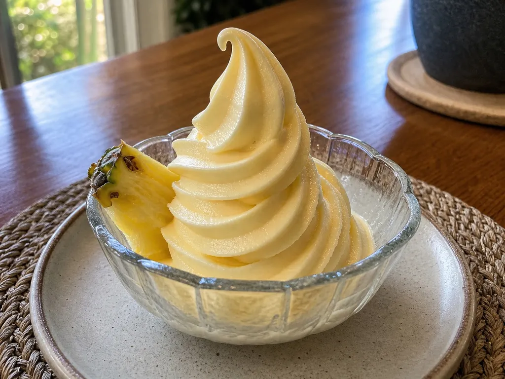Dole Whip — plated and served