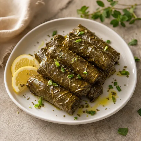 Dolmades (Stuffed Grape Leaves) — Greek recipe