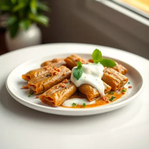 Dolmades with Yogurt-Mint Sauce