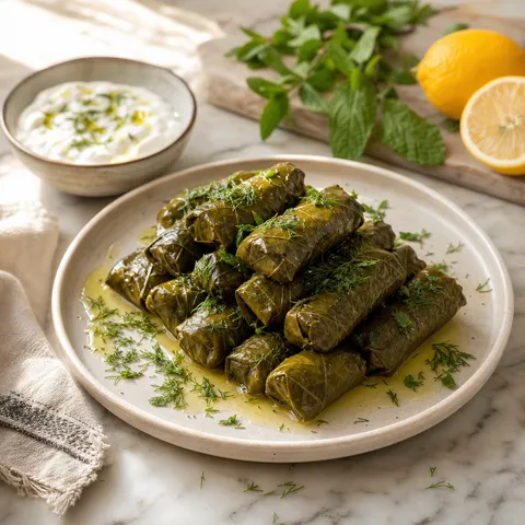 Dolmas (Stuffed Grape Leaves) — Mediterranean recipe