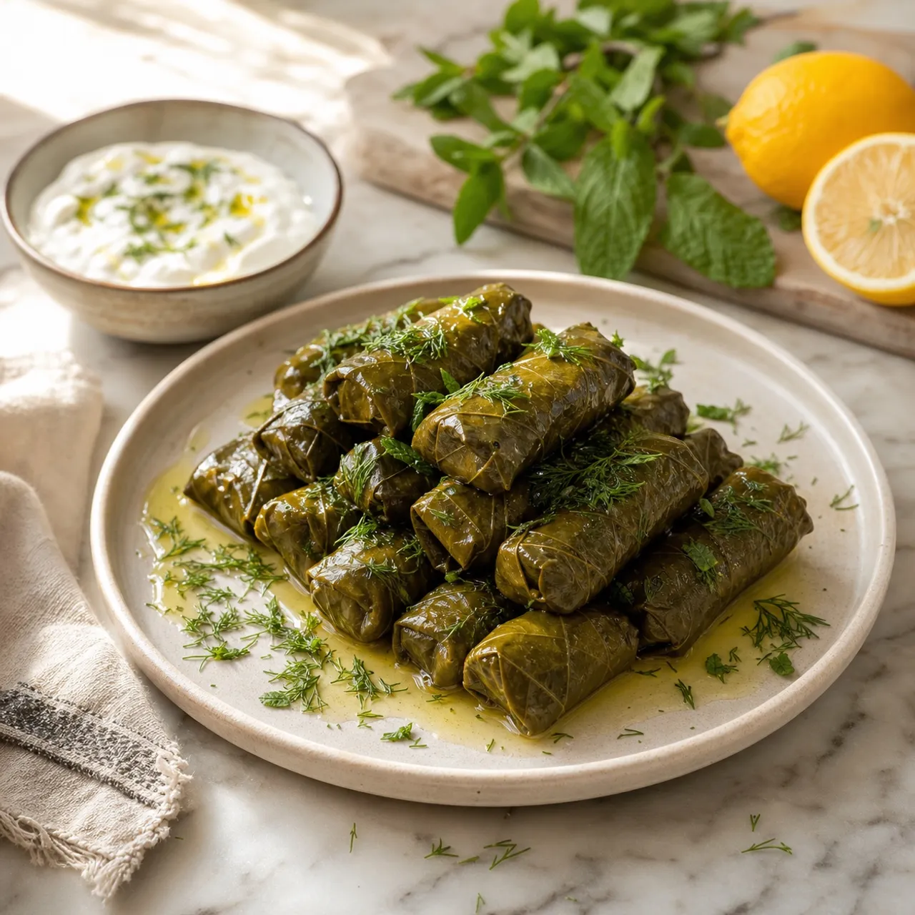 Dolmas (Stuffed Grape Leaves) — Mediterranean recipe