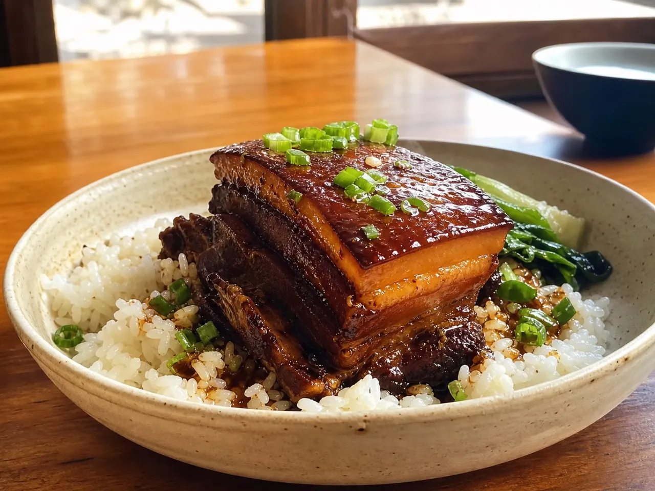 Dongpo Pork — served