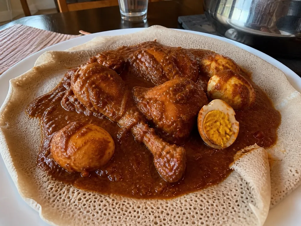 Doro Wat — plated and served