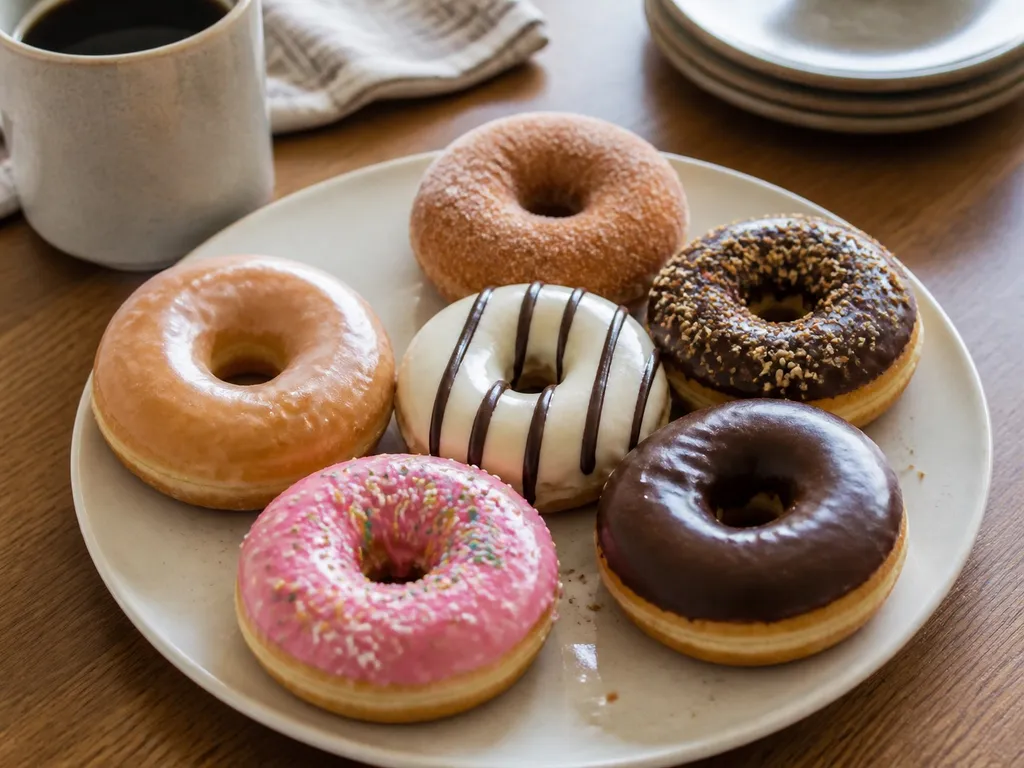 Doughnuts — plated and served