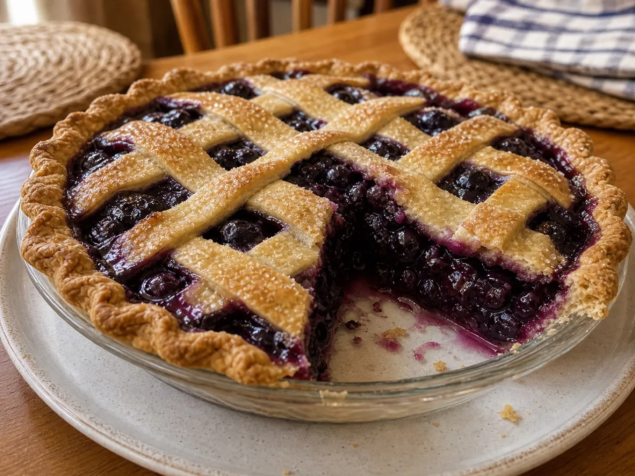 Dreamy Blueberry Pie — served