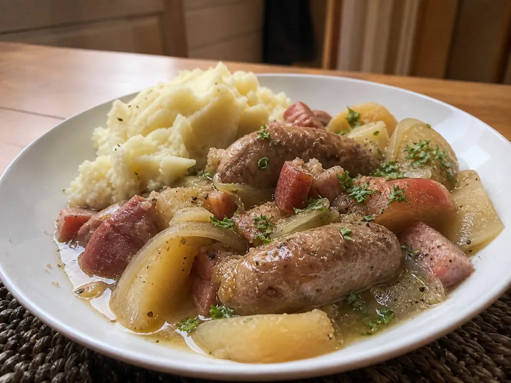 Dublin Coddle — plated and served