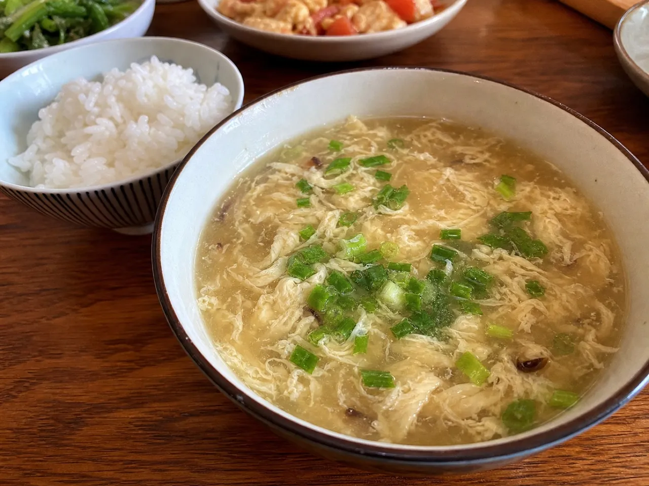 Egg Drop Soup — served