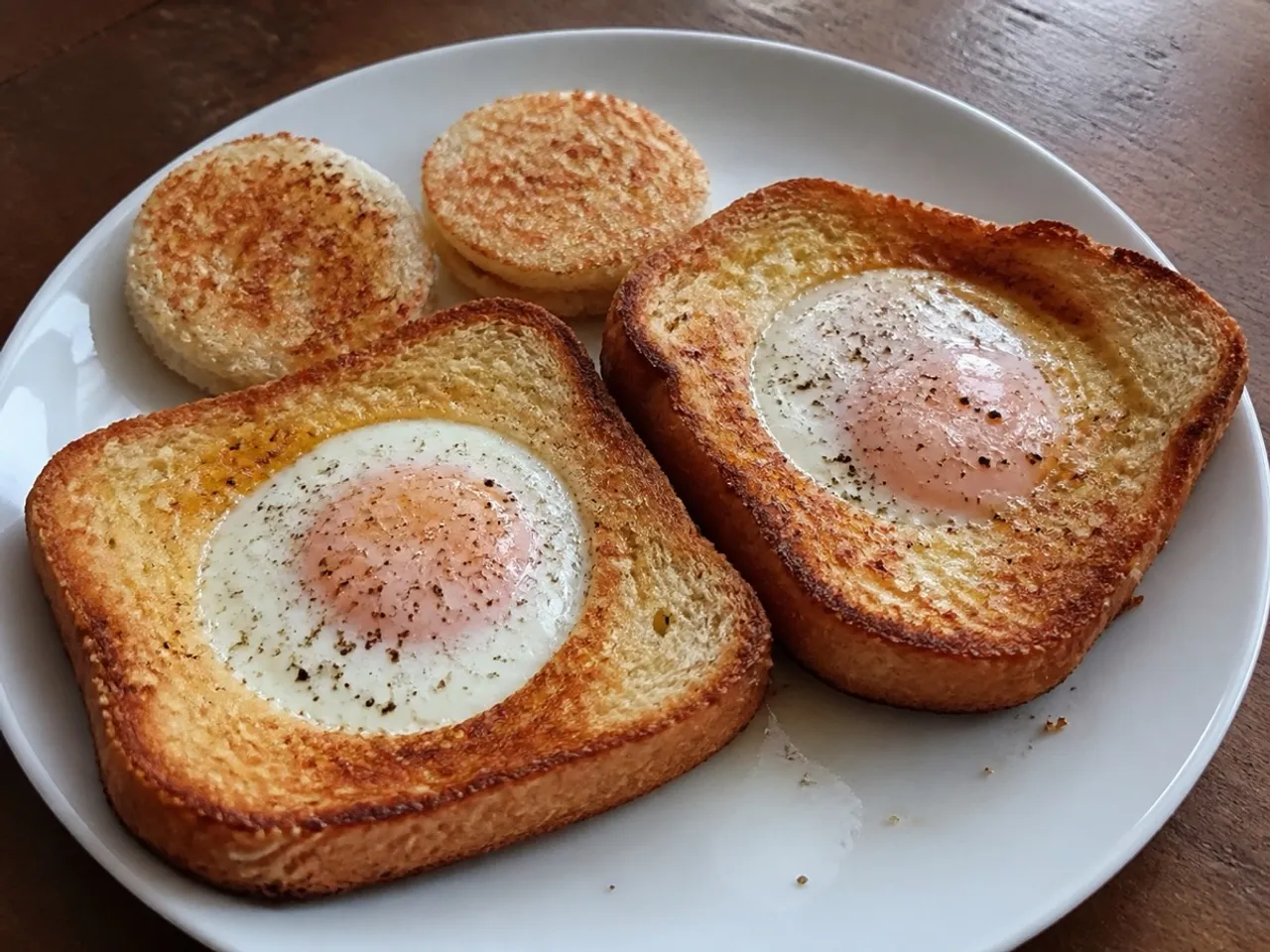 Egg-in-a-Hole — served