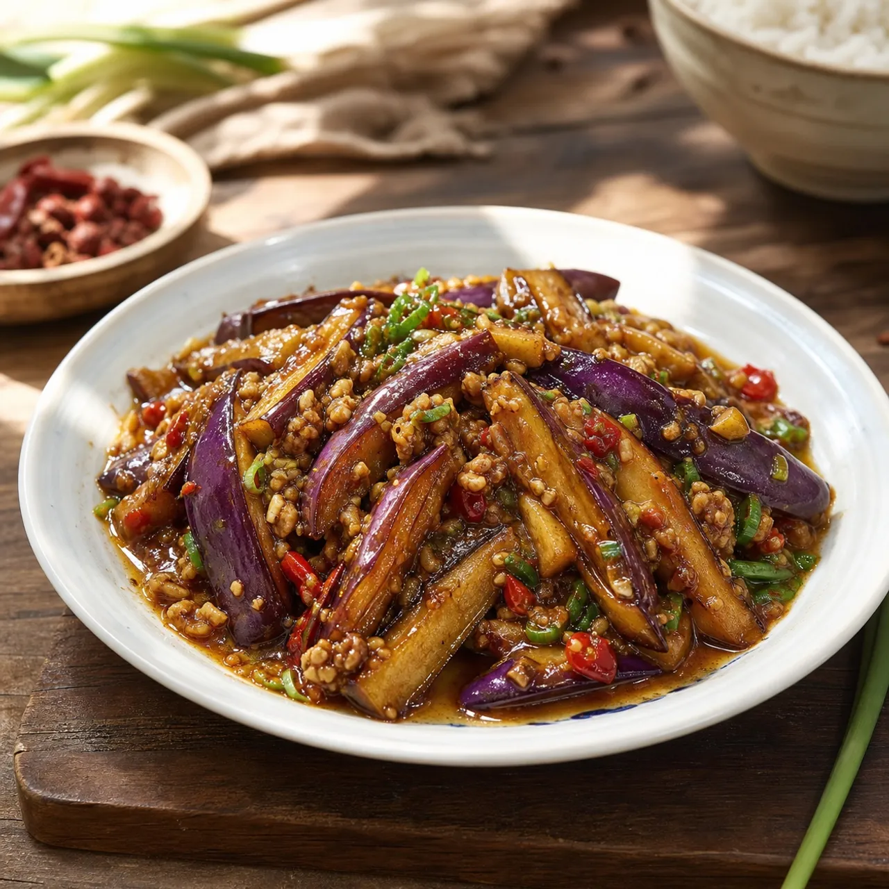 Eggplant with Garlic Sauce (Yu Xiang Qie Zi) — Chinese recipe