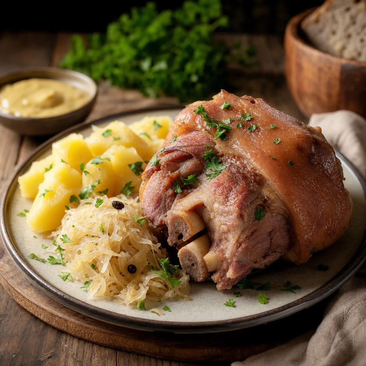 Eisbein (Boiled Pork Knuckle with Sauerkraut) — German recipe