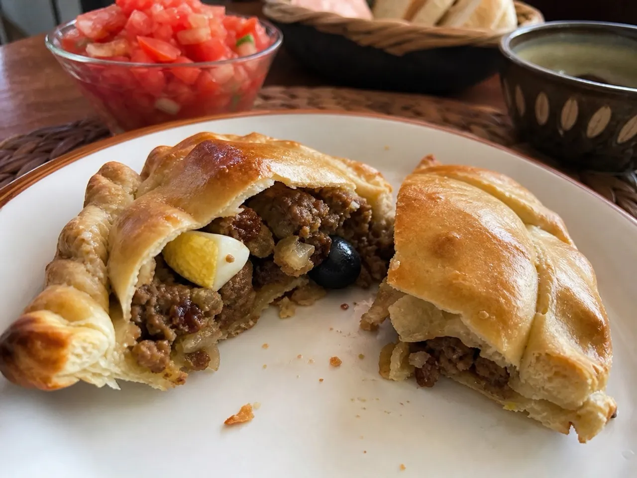 Empanadas de Pino — served
