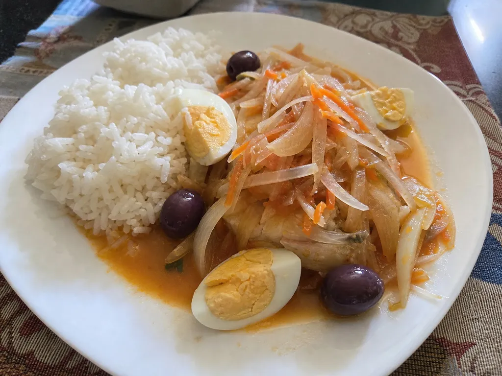 Escabeche de Pescado (Peruvian Pickled Fish) — plated and served