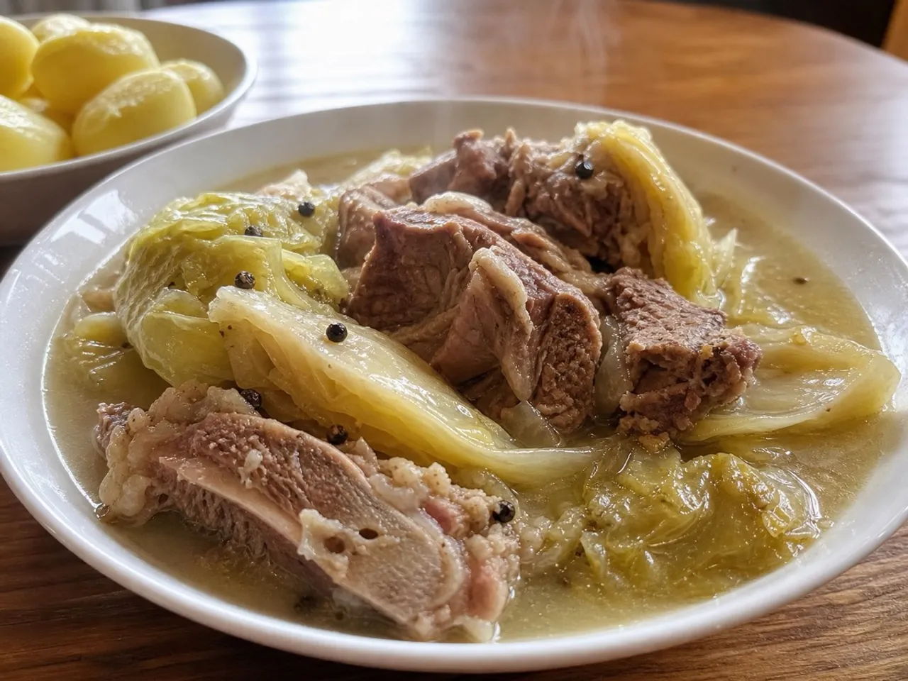 Fårikål — served