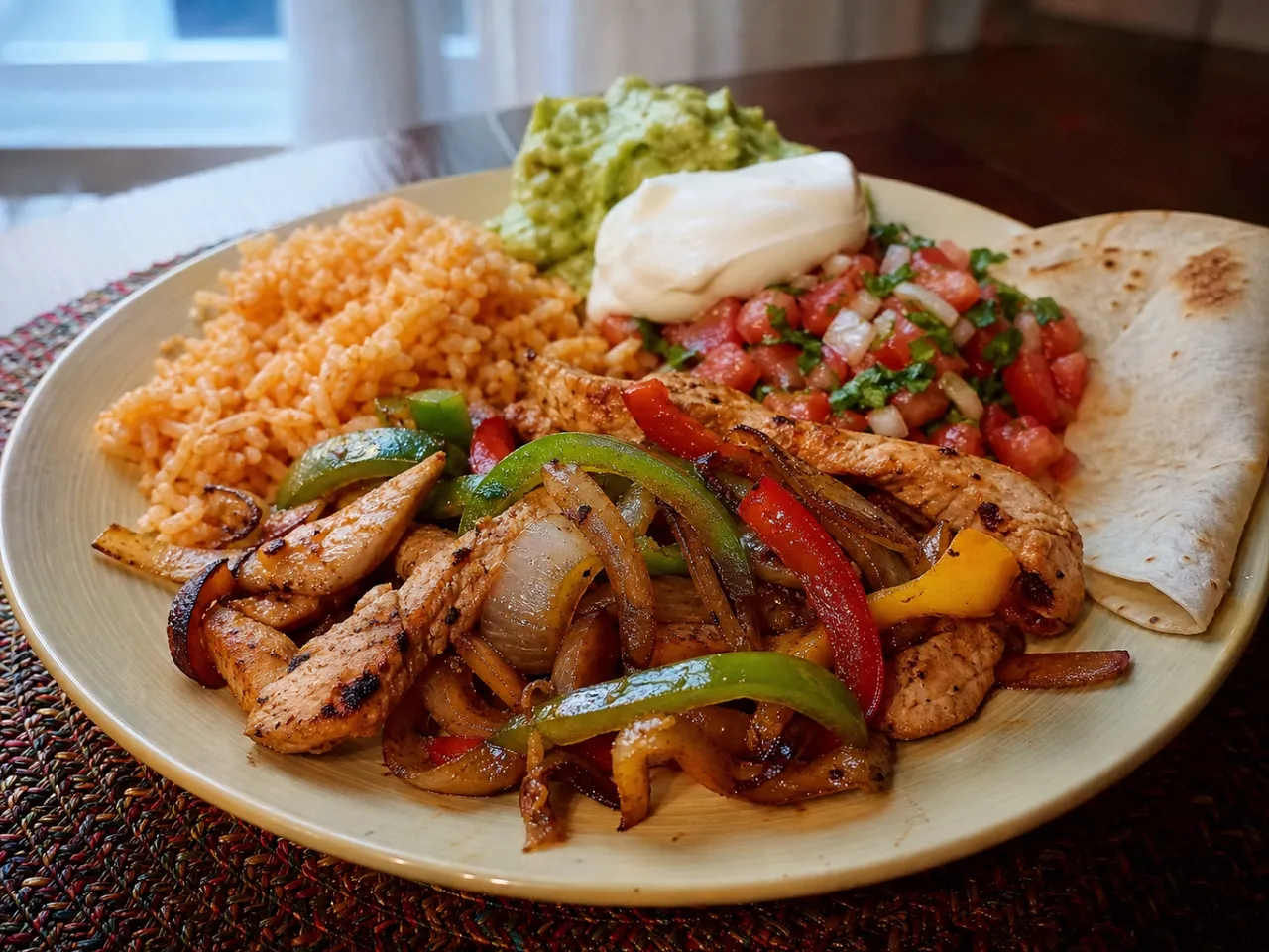 Fajitas — served