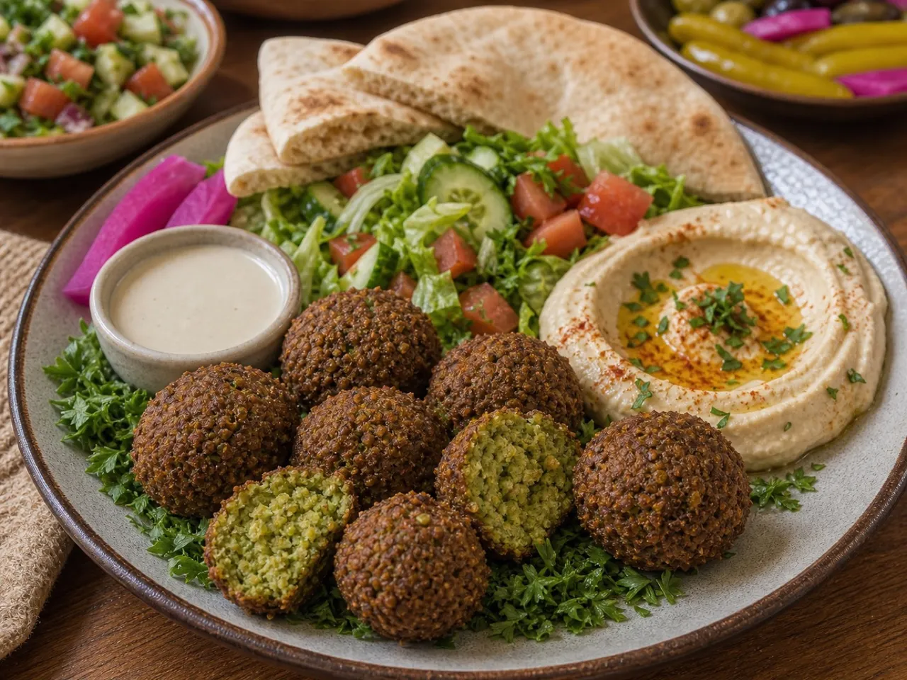 Falafel — served