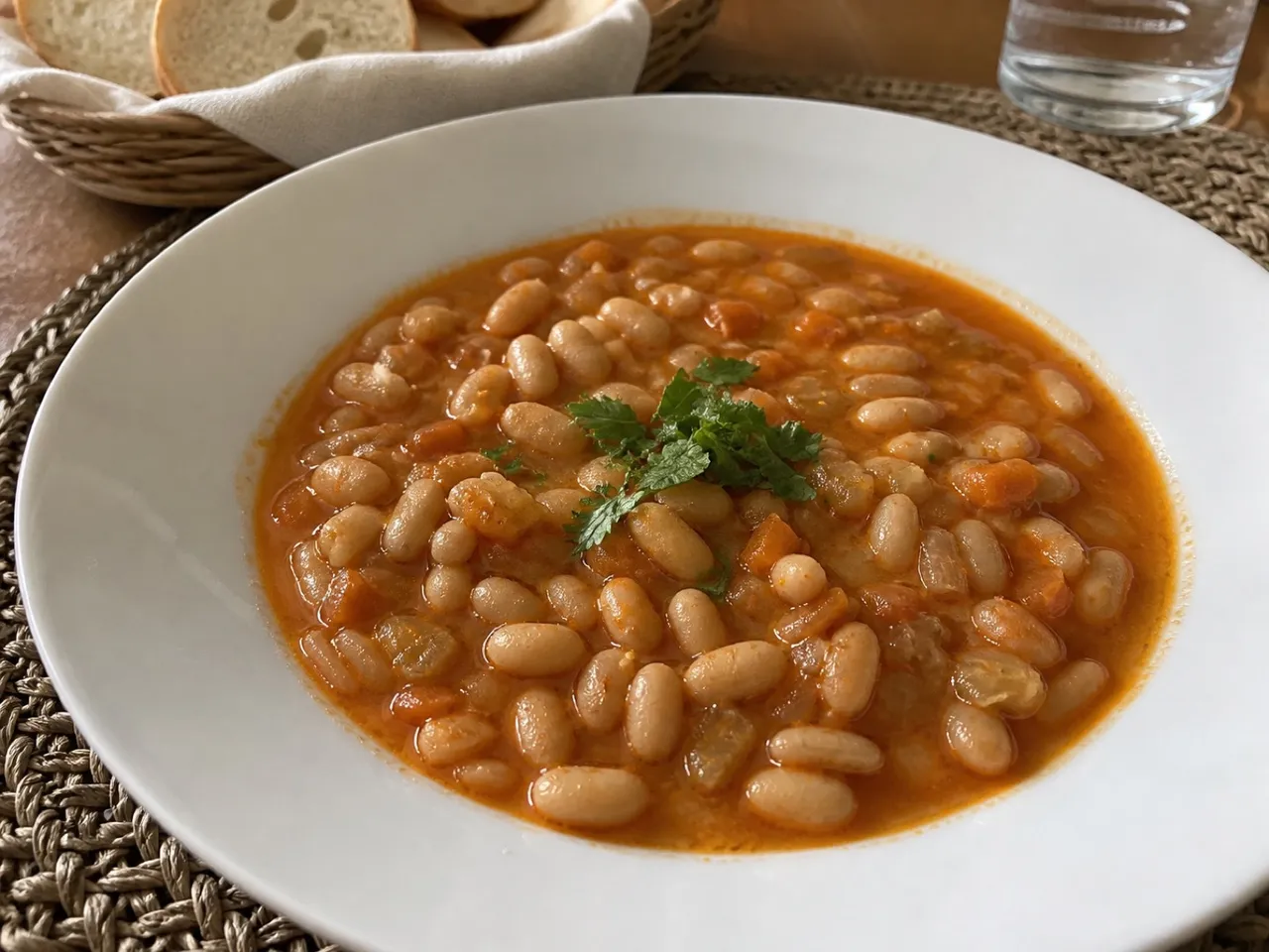 Fasolada — served