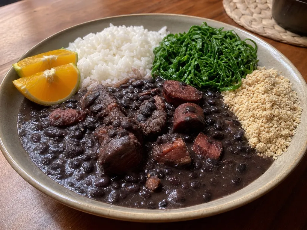 Feijoada — plated and served