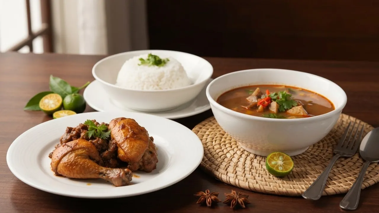 A spread of Filipino dishes