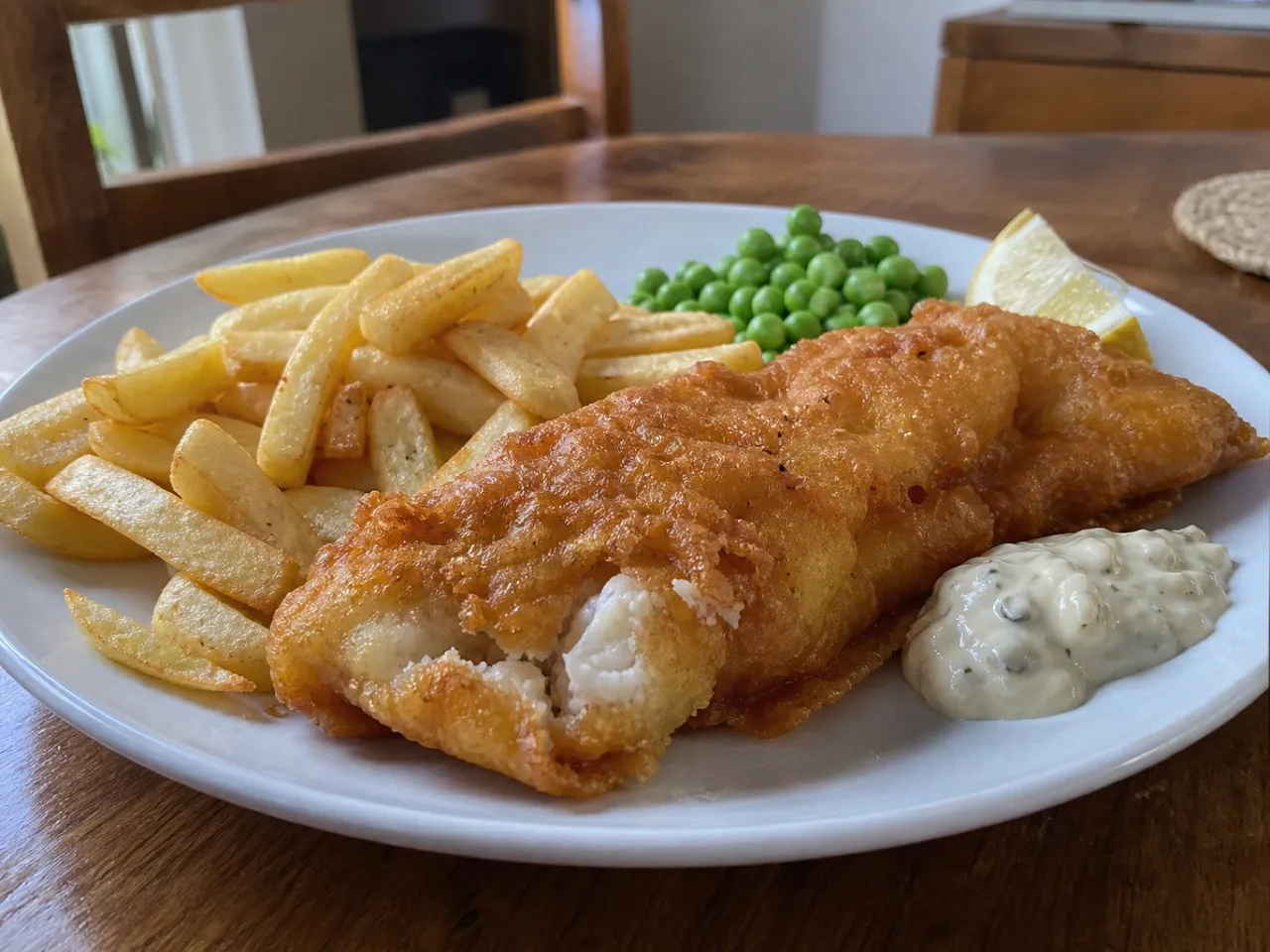 Fish and Chips — served