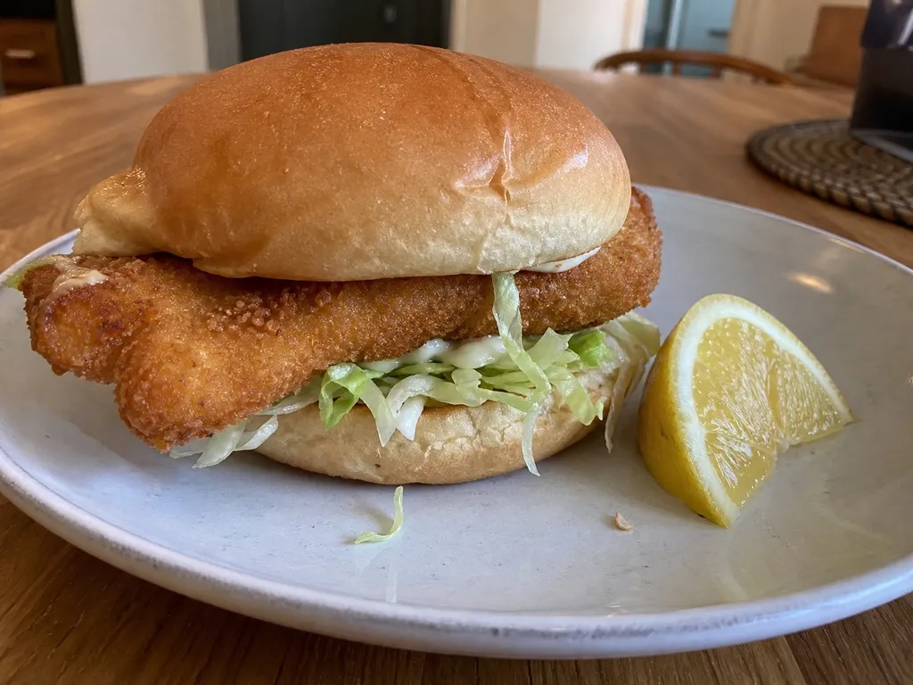 Fish Sandwich — plated and served