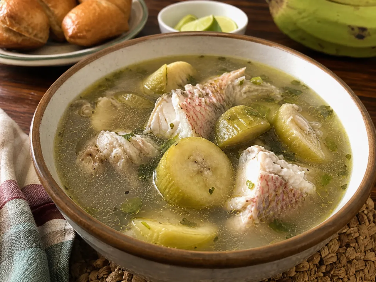 Fish Tea — served