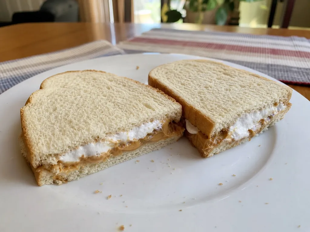 Fluffernutter — plated and served