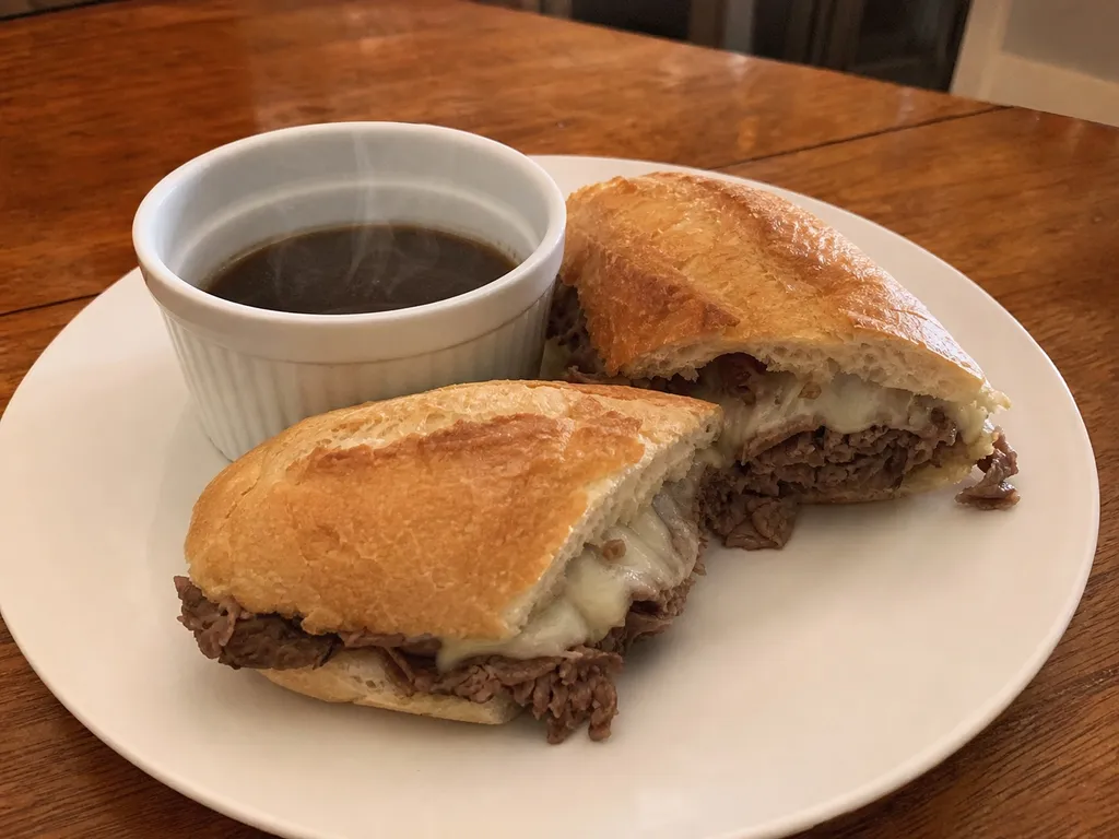 French Dip — plated and served