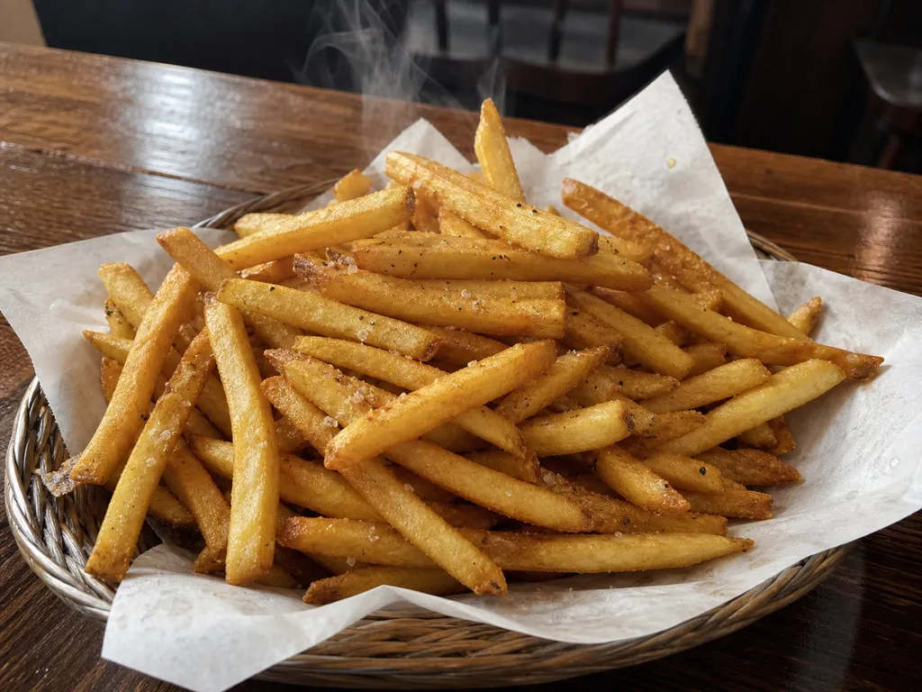 French Fries — plated and served