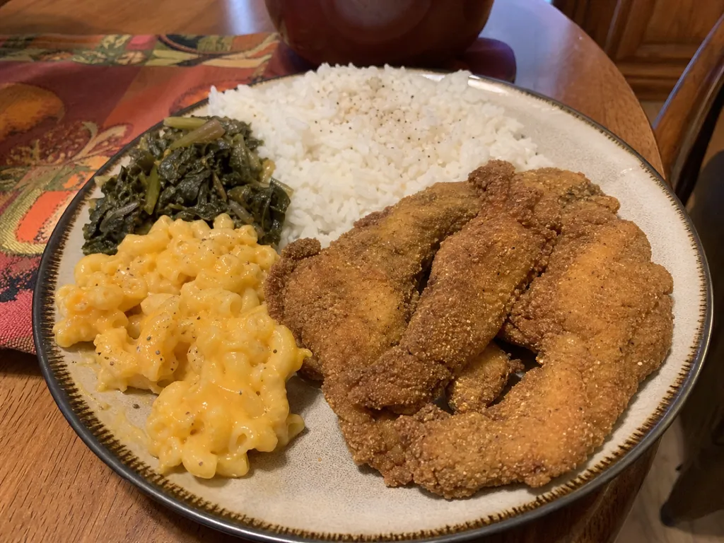 Fried Catfish — plated and served