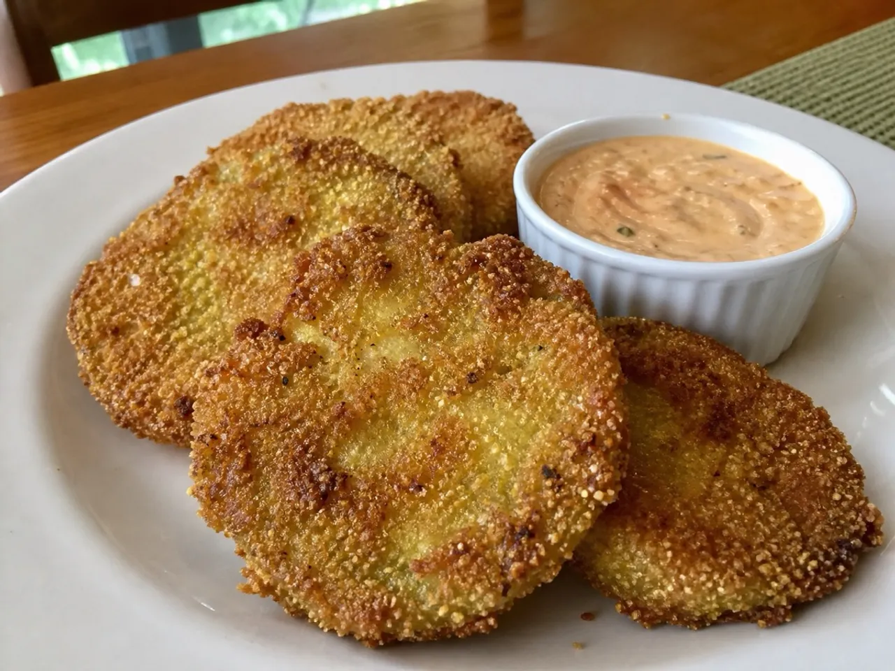 Fried Green Tomatoes — served