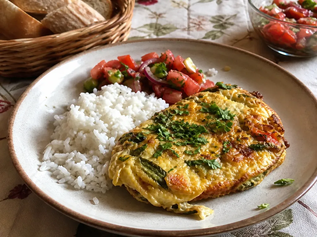 Frittata — plated and served